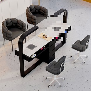 Multifunctional Manicure Table and Chair Set Special Price Economical Single and Double Light Luxury Internet Celebrity Manicure Table Cream Style Marble