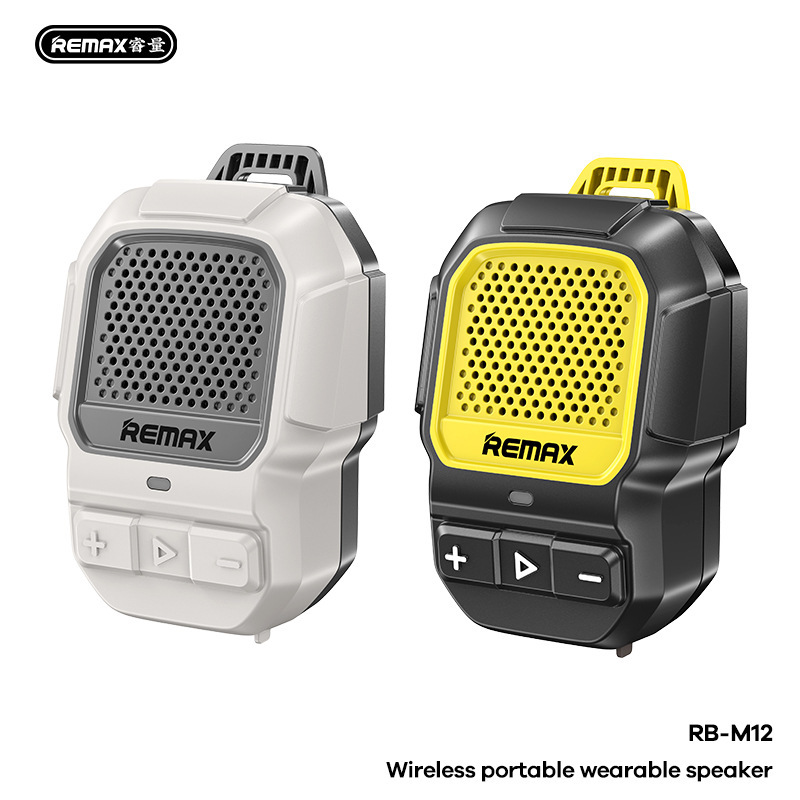 REMAXとワイヤレスバッククリップ磁気吸引ポータブルbluetoothスピーカーIP67防水屋外RB-M12|undefined
