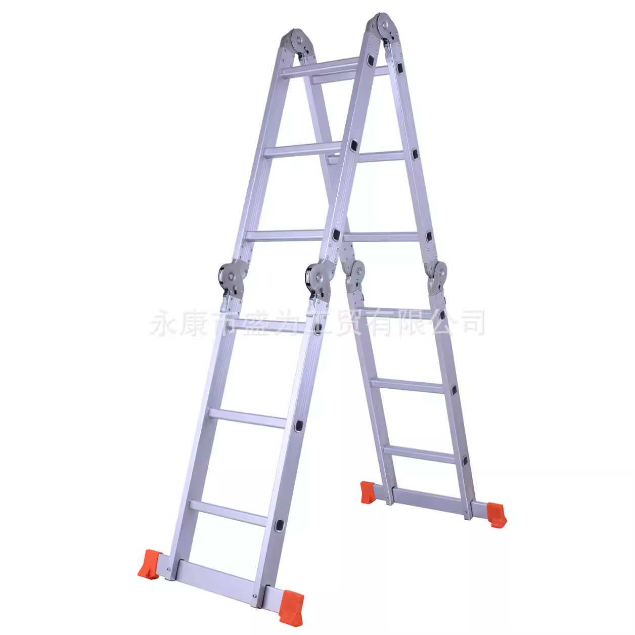 Suministro directo de fábrica de aleación de aluminio espesado escalera plegable fácil de llevar ligero grande y pequeño conjunto multifuncional escalera conjunta 4 capas