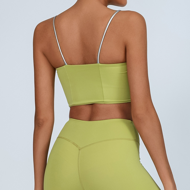 comercio exterior chaleco de yoga transfronterizo mujer cojín de pecho rosa tridimensional alta elástica movimiento de secado rápido cinturón de acondicionamiento físico bra