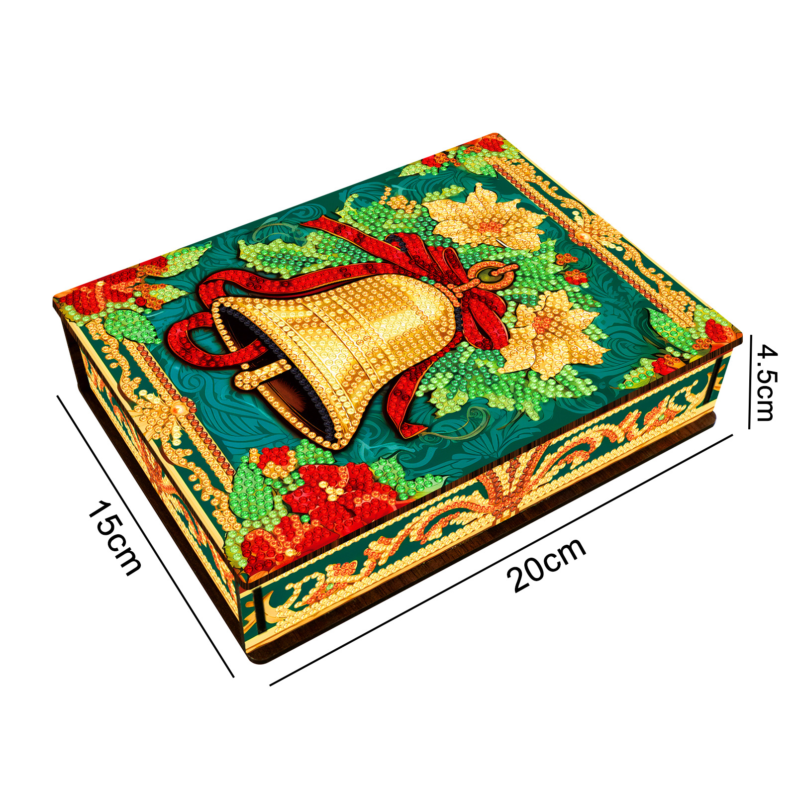 Accesorios para pintura de diamantes, nuevos productos de bordado con pegatinas de diamantes, caja de madera, caja de almacenamiento de diamantes brillantes, caja decorativa, bordado de diamantes.