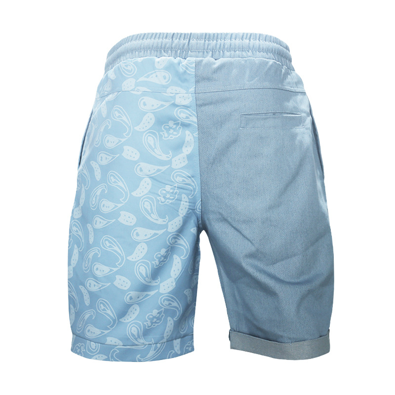Summer New Casual Cashew Flower Men's Trendy Colored Simplified Shorts_mkmklike.com