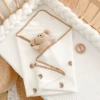 Gauze, with embroidery, with little bears