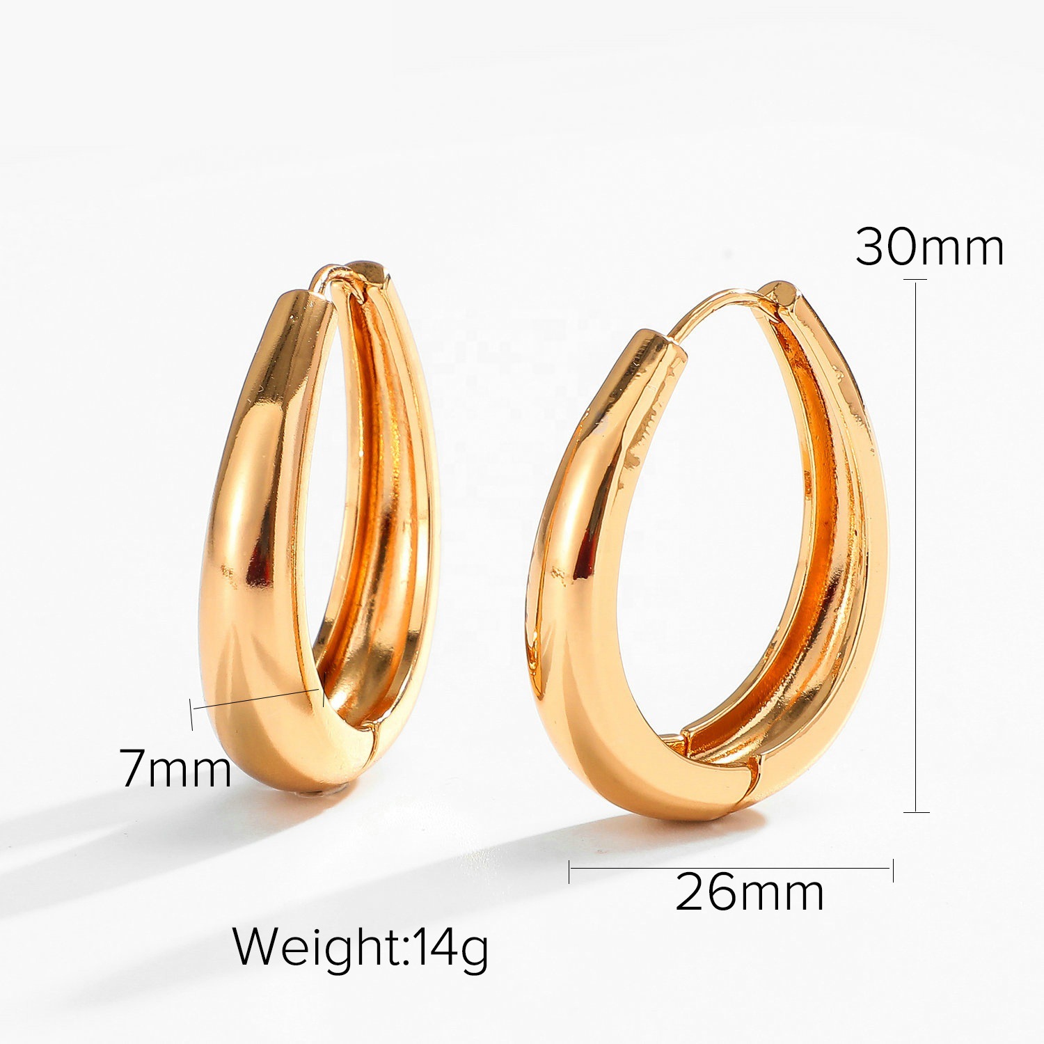 Nihaojewelry Wholesale Jewelry Simple Copper Gold-plated Geometric Earrings display picture 17