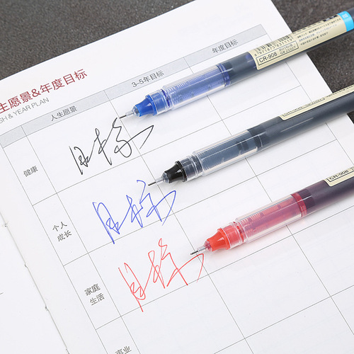 Colorful liquid-core neutral pen signature pen large capacity water pen quick-dry ballpoint pen multi-color student pen