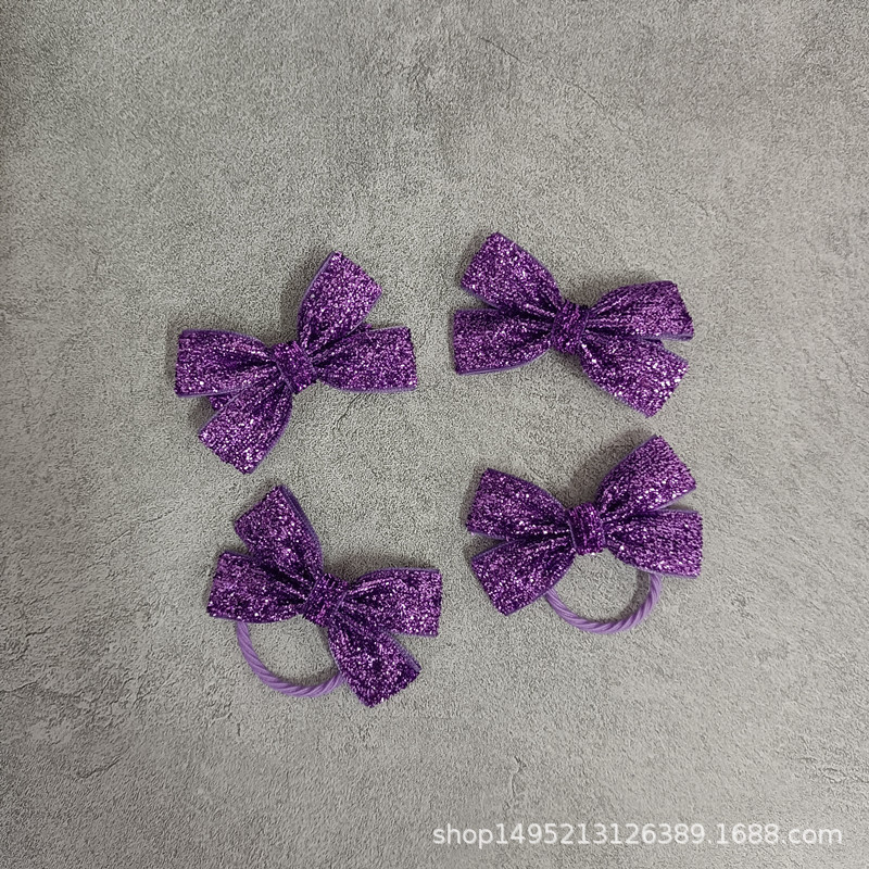 Demi-season cute children's purple hairpins