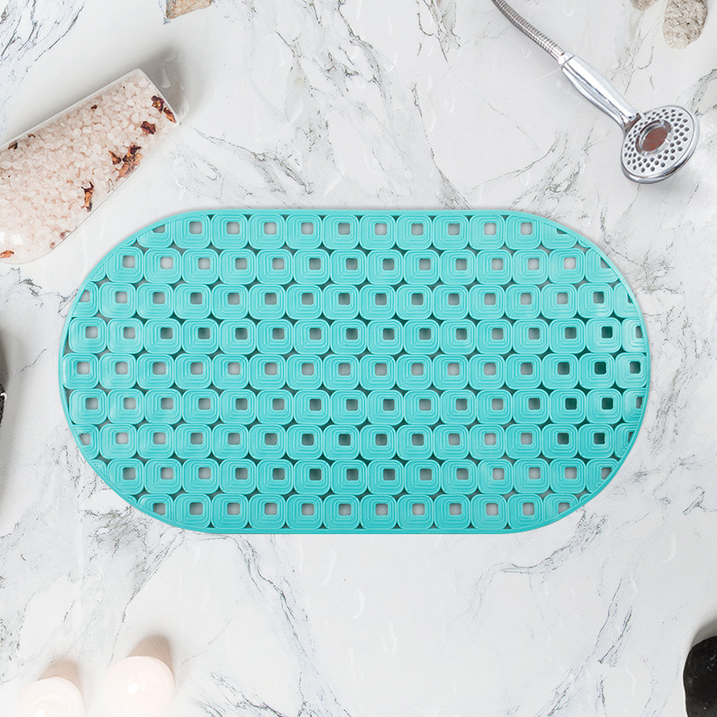 70*39cm oval baño antideslizante estera fuerte ventosa TPR baño estera antideslizante alfombra de baño alfombra de piso