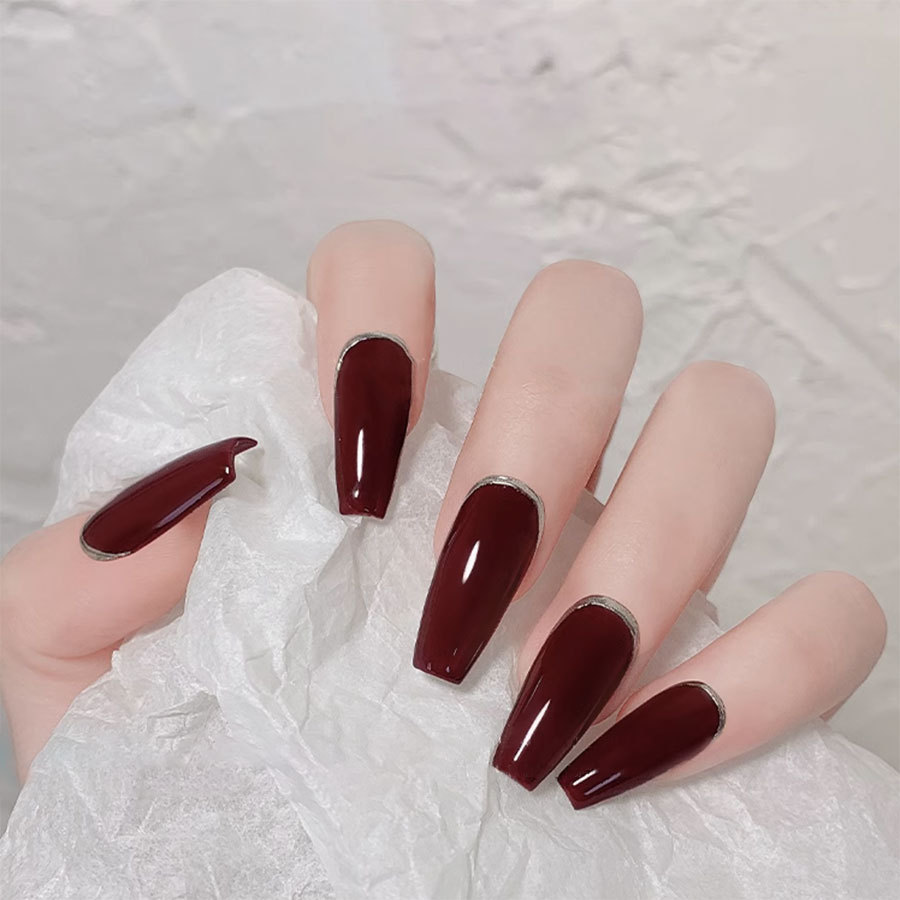 2023 new white wine red nail polish glue nail polish nail polish for shop opening long-lasting firm Nail Polish glue