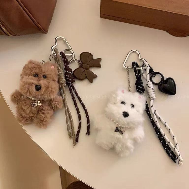 Trendy West Highland Pendant, Popular Puppy Rearview Mirror Car Hanging Ornament, Girly Car Interior Decoration Gift