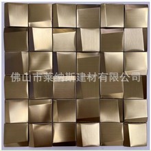 不锈钢马赛克 金属瓷砖背景墙玄关墙贴欧式3D凹凸立体镜面KTV墙贴