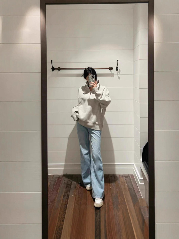 女性用秋スーツ、小さな刺繍入りハーフジップラペルスウェットシャツ、ウエストゴムストレートパンツ、カジュアルパンツ、ゆったり、スリムでトレンディ|undefined