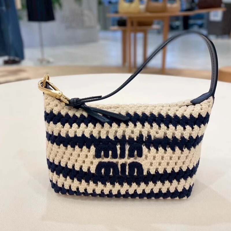 Internet Celebrity Style Navy Striped Woven Tote Lunch Box Bag for Women 2026 New Model Shoulder Underarm Bag Crossbody Bag Internet Celebrity Style Navy Striped Woven Tote Lunch Box Bag for Women 2026 New Model Shoulder Underarm Bag Crossbody Bag
