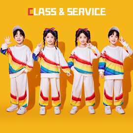 儿童啦啦队演出服男女童小学生运动会服装幼儿园班服国庆节表演服