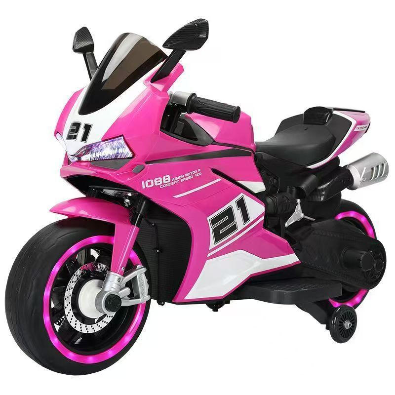 Motocicleta eléctrica para niños para dos adultos, coche de juguete de bebé super grande, coche de batería recargable para niños y niñas