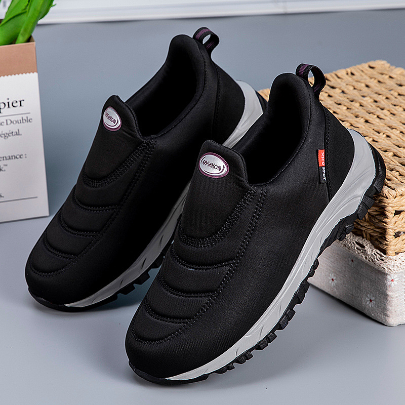 Zapatos para hombres de edad avanzada ensanchados y altos zapatos para caminar parejas de un pie zapatos antideslizantes de papá un cabello