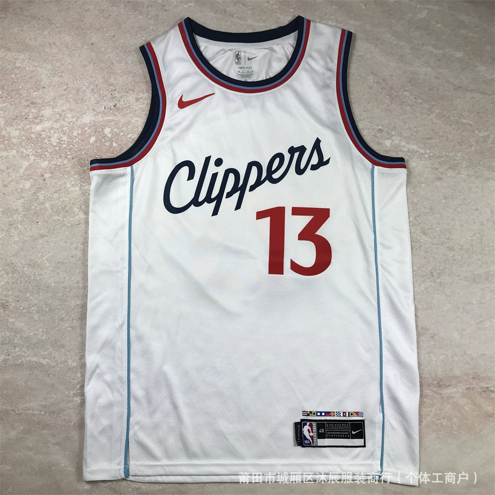 Горячее прессование американская баскетбольная форма Knicks Timberwolves Lakers Clippers Edwards Westbrook Russell спортивная майка
