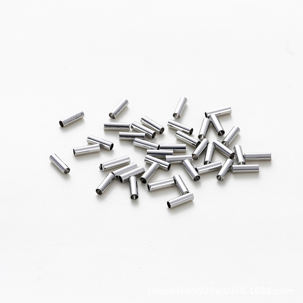 Tubo largo de oro real con retención de color platino