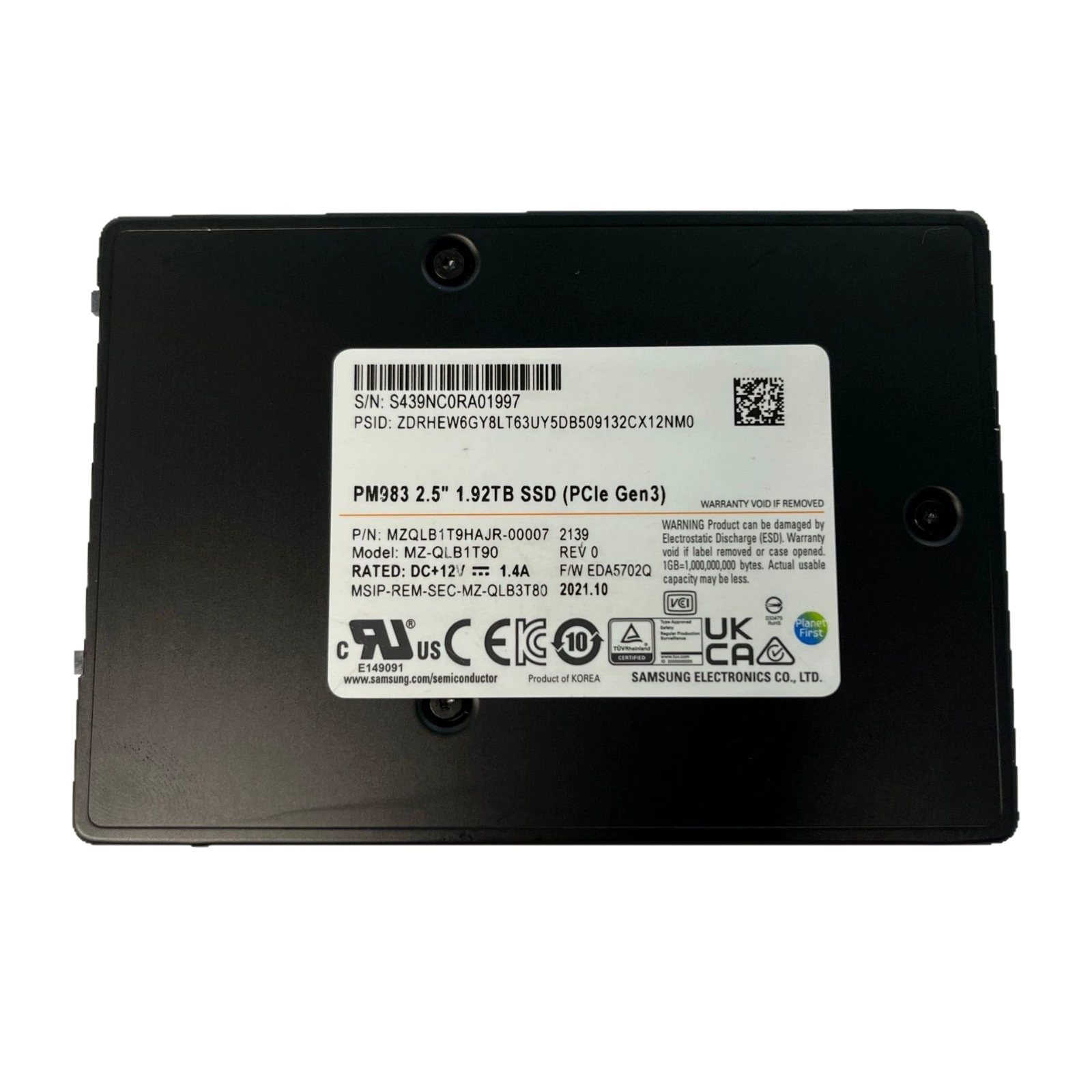 Sanxing PM983 1.92T U.2 NVMe MZQLB1T9HAJR-00007 SSD, разборка