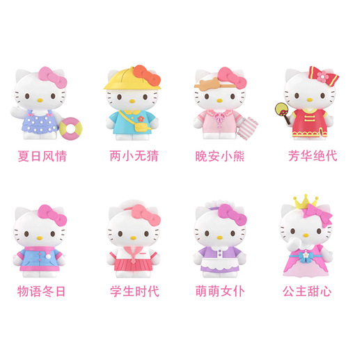 Genuine Kitty cat happy moment blind box cute KT cat figure office desktop ornament gift gift