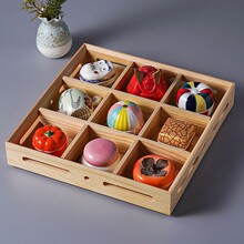 可爱异形小碟带盖珍味碟复古九宫格创意日式餐具陶瓷酱料碟芥末碟