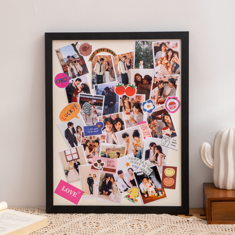 DIY Polaroid Photo Frame Wall Hanging Couple Teacher's Day Gift Lover Photo Handmade Puzzle Commemorative Table Picture Frame
