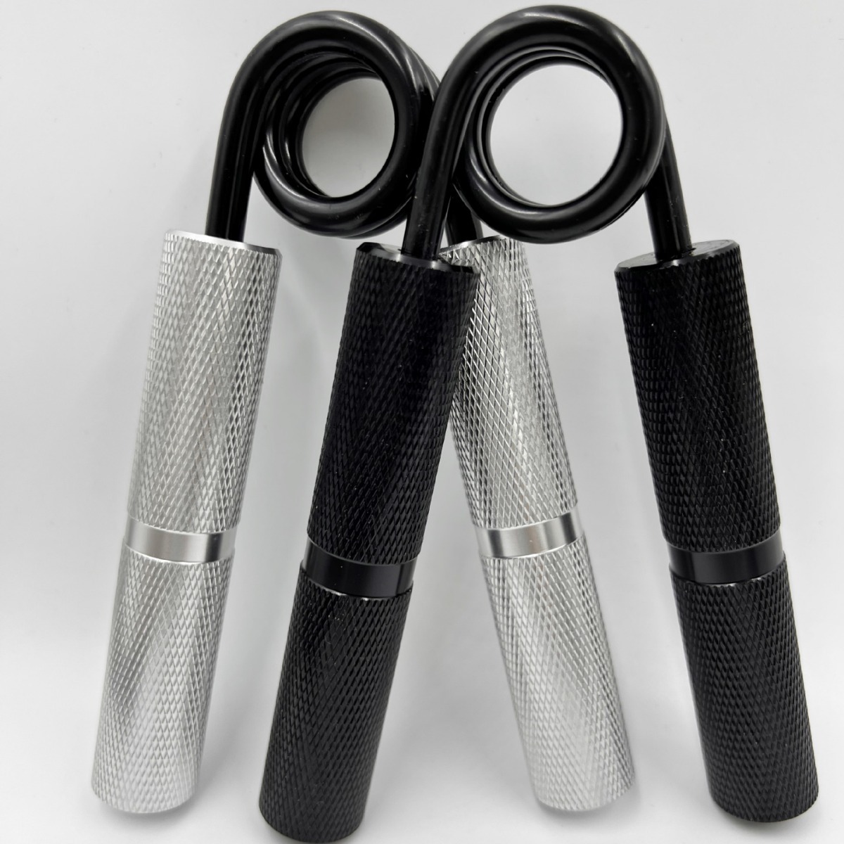 Todo-metal agarre brazo entrenador fitness dedo entrenador aluminio mango agarre primavera agarre