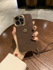 Metal Camellia Bracelet Compatible with Apple iPhone 15 Case iPhone 14 Pro Max for Women 12/13 Full Coverage 11 Trendy