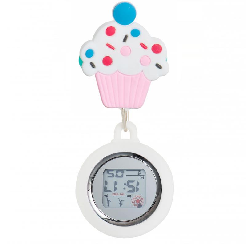 Reloj de enfermera de estiramiento multifuncional luminoso fuerte reloj colgante reloj electrónico digital retráctil de dibujos animados lindo clip cronómetro reloj de bolsillo