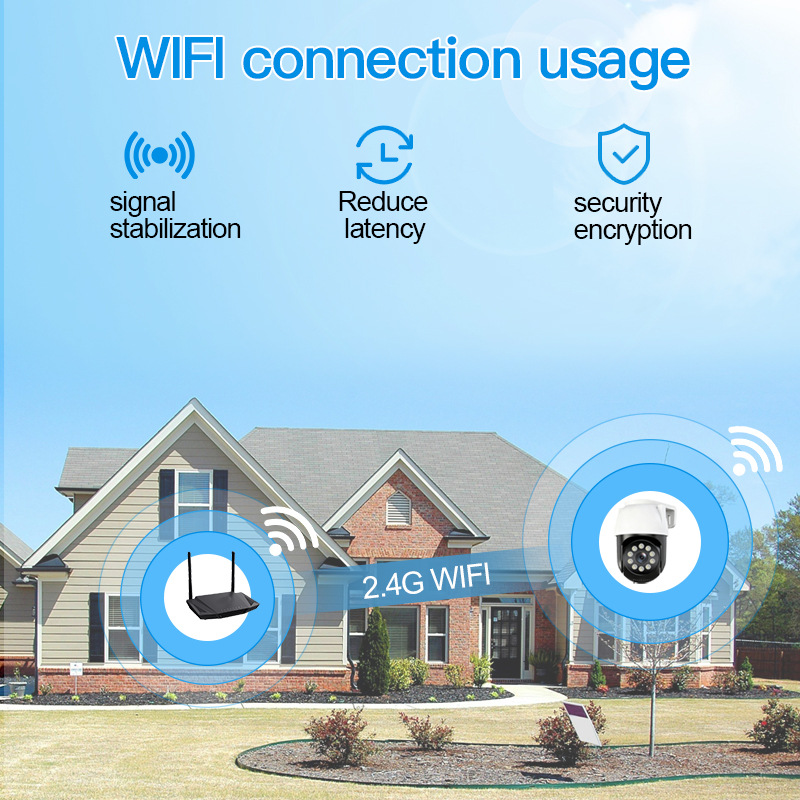 Cámara de alta definición al aire libre de la fábrica de fuente con visión nocturna transfronteriza intercomunicación inteligente impermeable sin electricidad sin red de monitoreo remoto