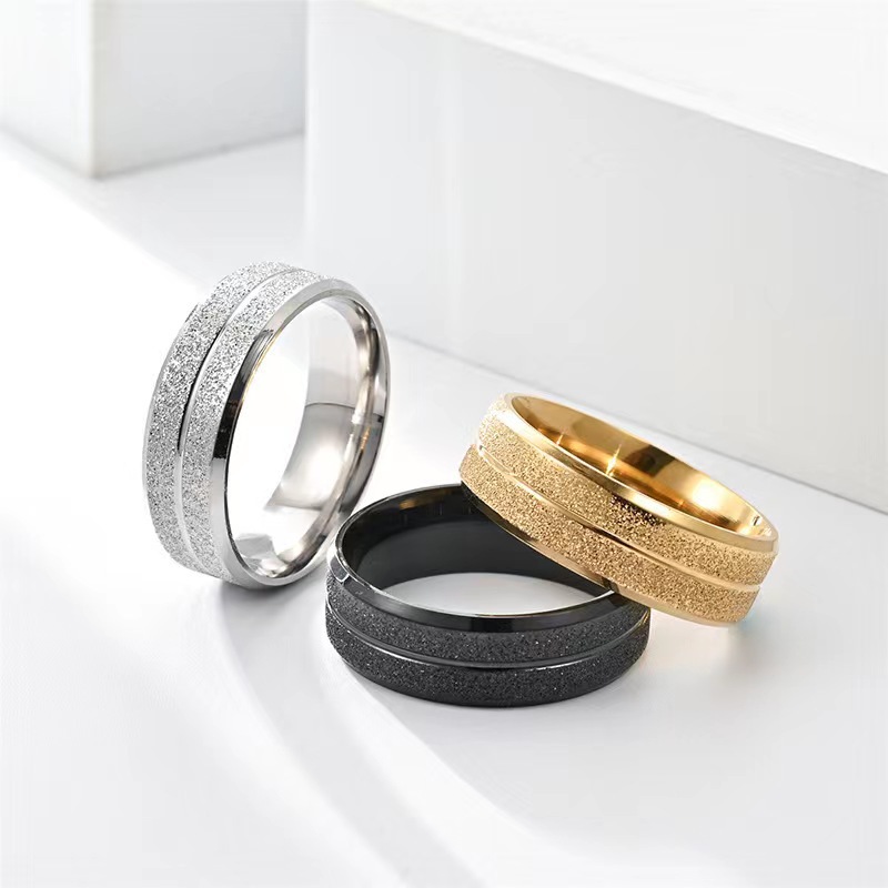 10g Weight Wholesale Jewelry Simple Style Solid Color 304 Stainless Steel Plating Rings
