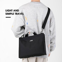 New stylish business laptop bag for men—casual aluminum-handle nylon design, featuring a professional briefcase-style office bag that doubles as a comfortable shoulder or crossbody option.