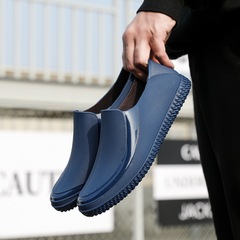 Low-top rain boots men's fashionable waterproof work shoes chef's oil-resistant rain boots short-cuffed non-slip rubber shoes water shoes men's overshoes