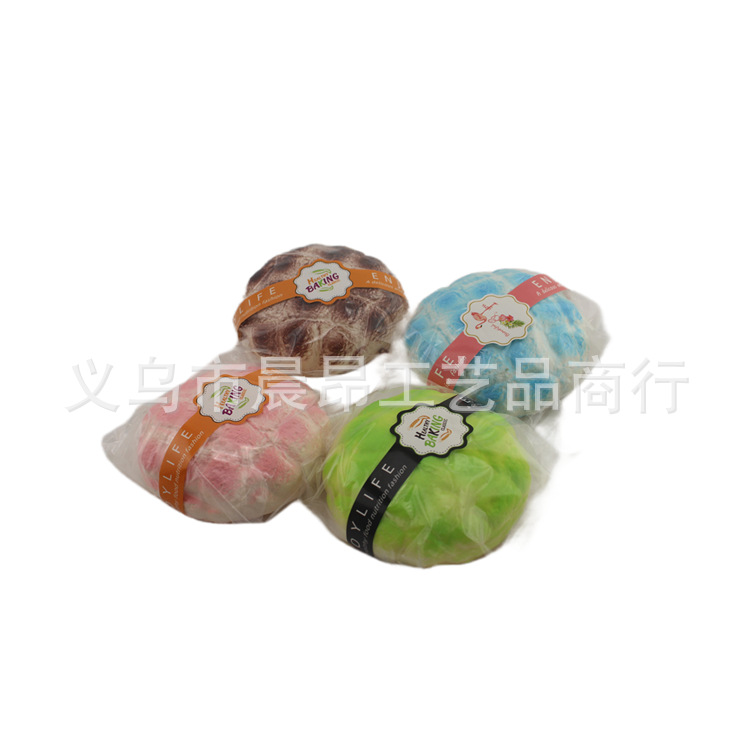 仿真10CM彩色菠萝面包模型摄影道具蛋糕房样品摆件幼儿教具现货