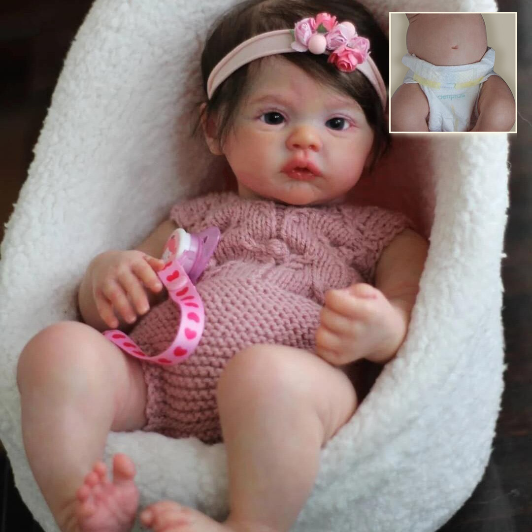 Muñeca realista NPK de 48 cm Meadow hecha a mano con piel 3D, fuente de suministro para comercio electrónico transfronterizo, dropshipping