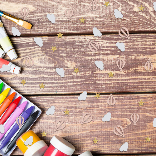 Baby Shower Star Cloud Confetti Cloud Paper Confetti Set for Baby's First Birthday Party Desk Confetti