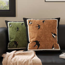 中古风复古抱枕客厅沙发靠垫床头床上靠背含芯飘窗靠枕腰靠可拆洗