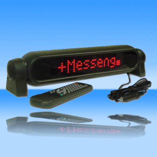 LED single red module car English Russian strip screen remote control advertising car LED strip screen multi-language