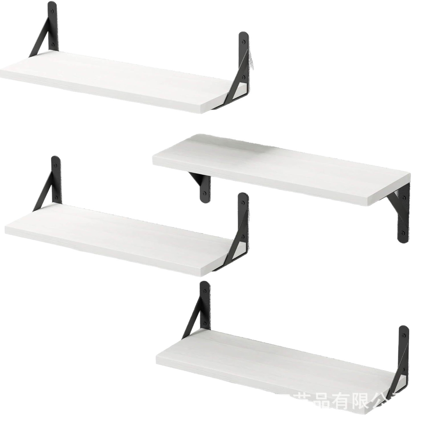 Rejillas de pared suspendidas transfronterizas Rejillas flotantes de madera Rejillas de almacenamiento de baño Cocina Sala de estar Rejillas de partición montadas en la pared