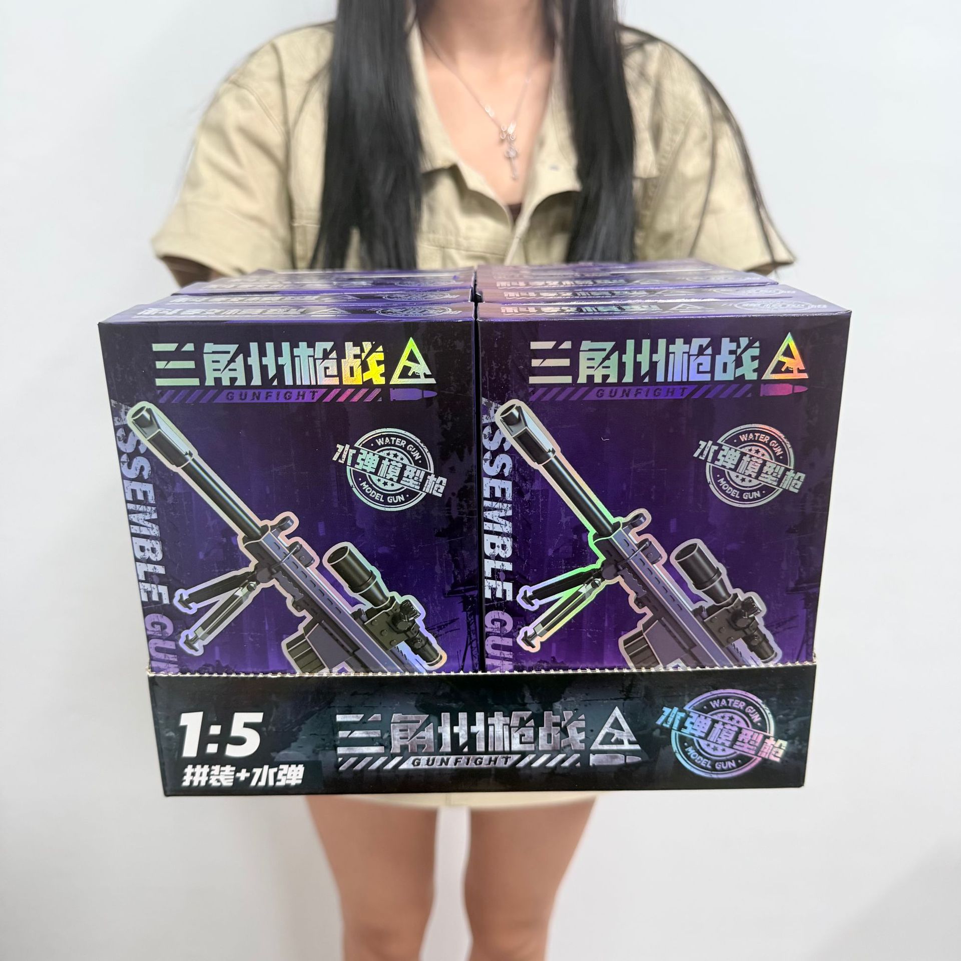 8815-Purple soft bullet gun (a large box of 12 pieces/single price)