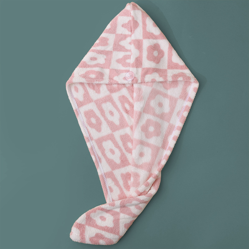 0101 플라워 체크 핑크 / 27*60cm