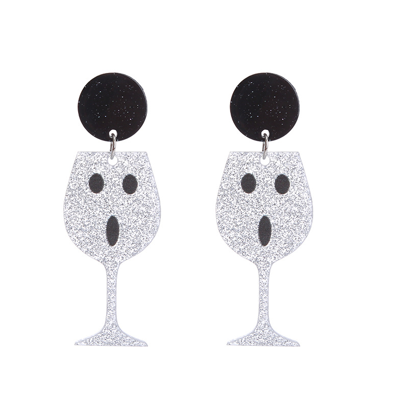 Fashion Pumpkin Letter Ghost Patchwork Arylic Earrings display picture 2