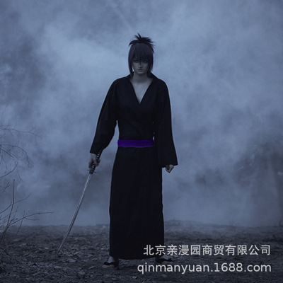 [Pro-Man Park]Valkyrie cos black kimono Man Show cosplay clothing goods in stock wholesale