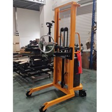 半电动液压油桶倒料车电动翻转油桶抱夹叉车投料车油桶堆高车杭州