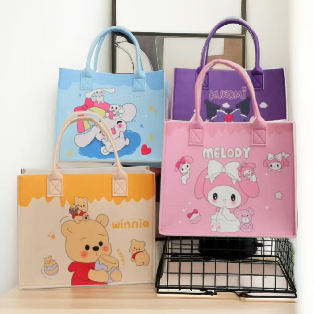 可爱卡通毛毡包儿童节生日伴手礼袋宝宝满月酒百天回礼包现货批发