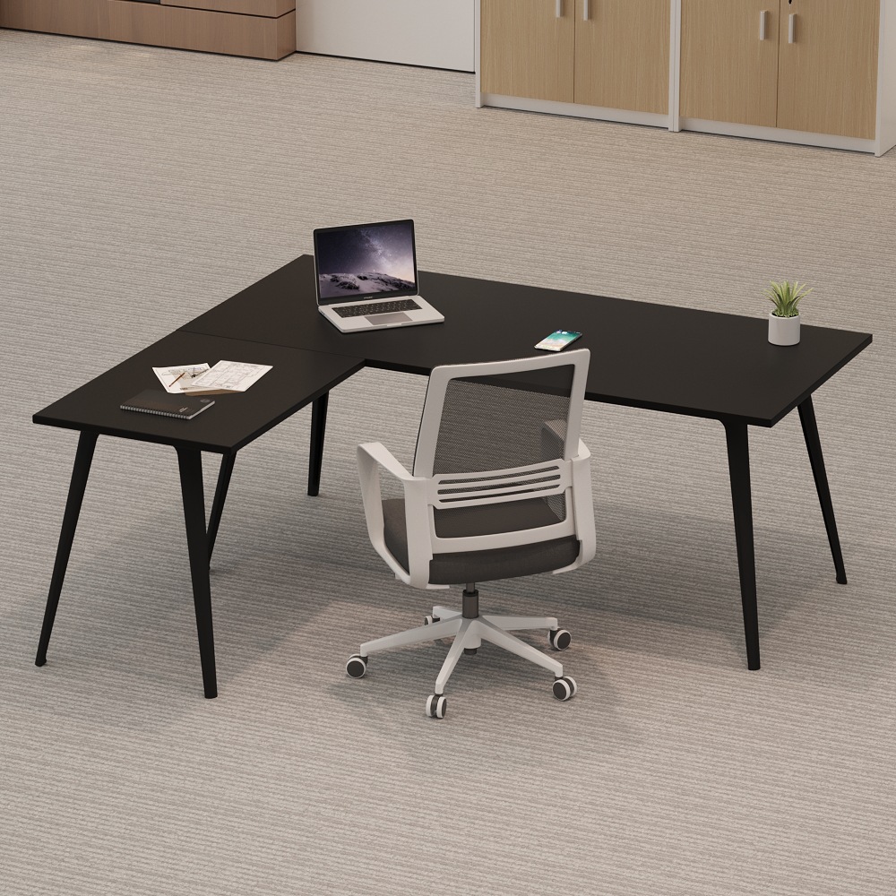 Muebles de oficina escritorio de jefe simple escritorio de presidente moderno escritorio de oficina gran escritorio de gerente escritorio de esquina en forma de L escritorio de computadora image 4