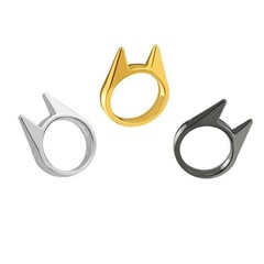 Outdoor Gear, Self-Defense Cat-Ear Single-Decoration Finger Ring with Window Breaker—Women’s Anti-Attack & Men’s Outdoor Essential