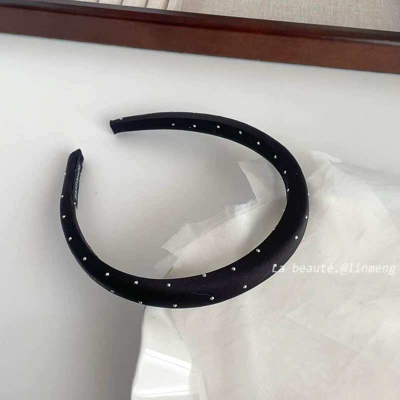 Ободок (стиль Chanel) — черная лента и широкий палитра цветов, элегантный корейский дизайн