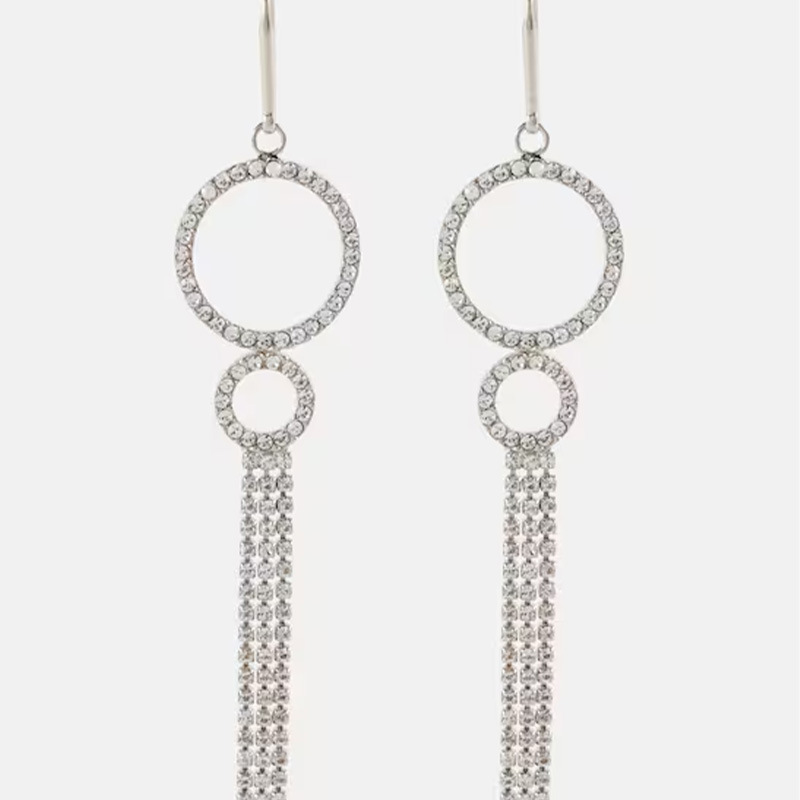 Joyería de moda europea y americana traje aro borla pendientes collar simple noche fiesta accesorios conjunto de joyería femenina