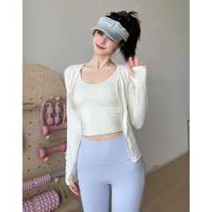 瑜伽服女秋季款拉链外套运动上衣修身长袖外穿跑步专业训练健身服