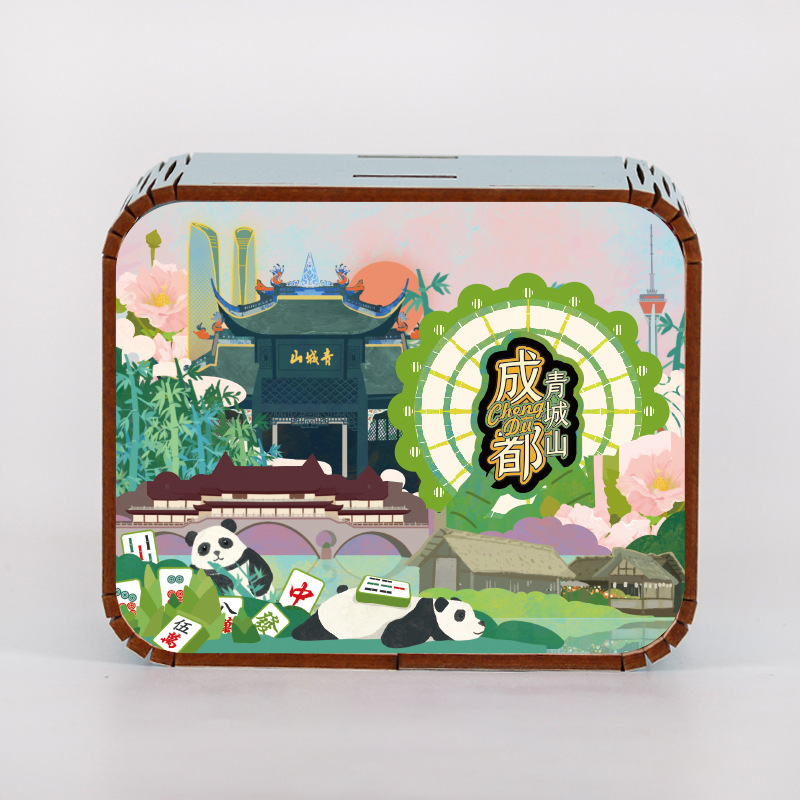 オリジナルアモイ重慶南京西安都市動態オルゴールオルゴールオルゴール観光記念品|undefined